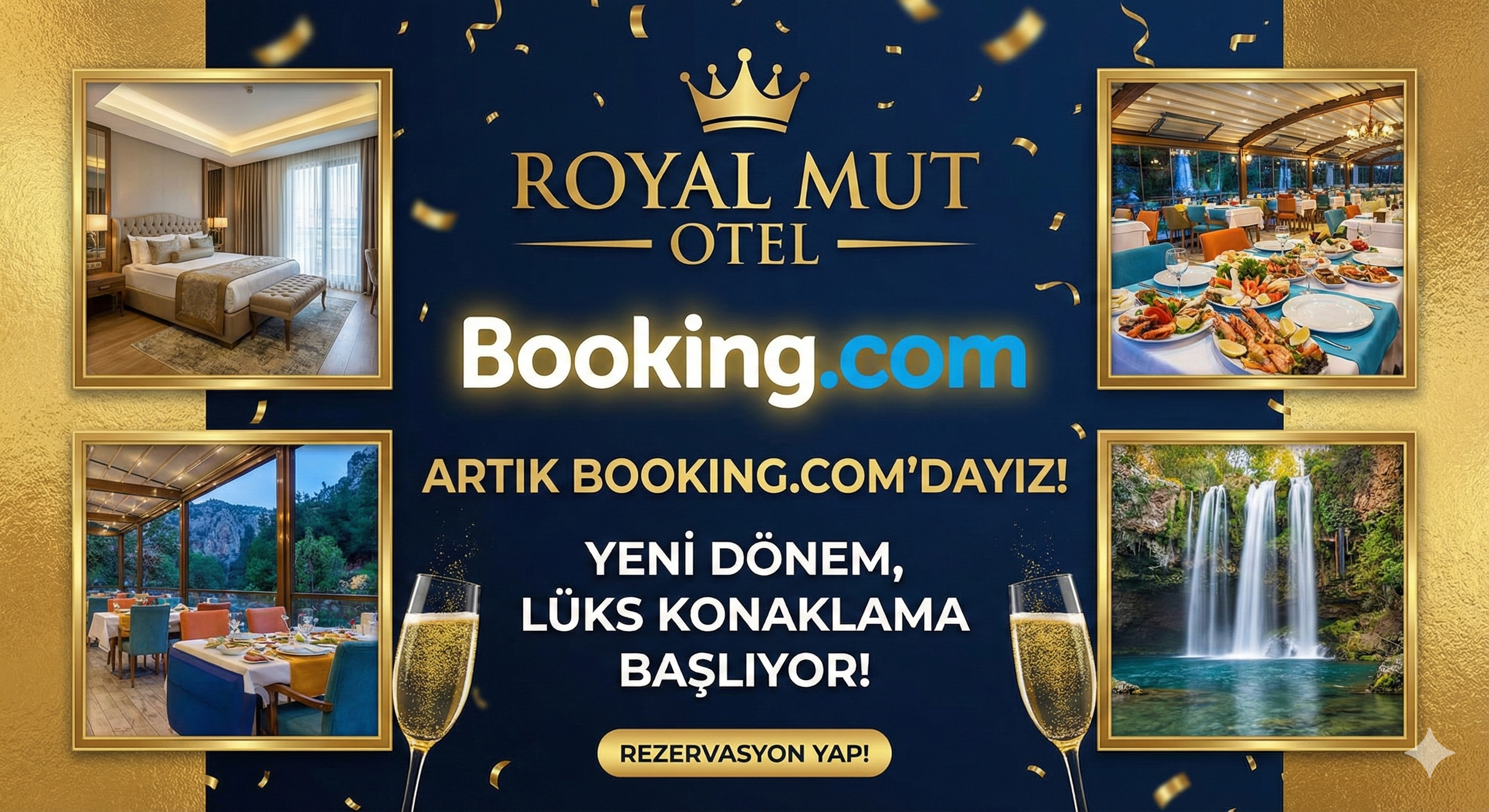 ROYAL MUT OTEL ARTIK BOOKING.COM'DA! DÜNYA STANDARTLARINDA HİZMET MUT'TA BAŞLIYOR